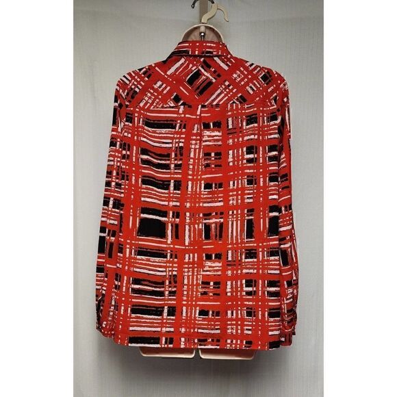 Susan Graver Top Women’s Size US 4 Long Sleeve Button Front Shirt Blouse - Picture 5 of 9